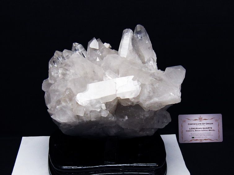5.7Kg レムリアンシード水晶クラスター ミナスジェライス州コリント産 ※証明書付き[T760-3398] 1枚目