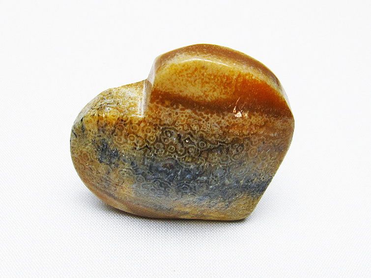 ルチルインアゲート ハート 置物[T763-3472] 1枚目