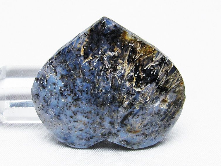 ルチルインアゲート ハート 置物[T763-3473] 3枚目