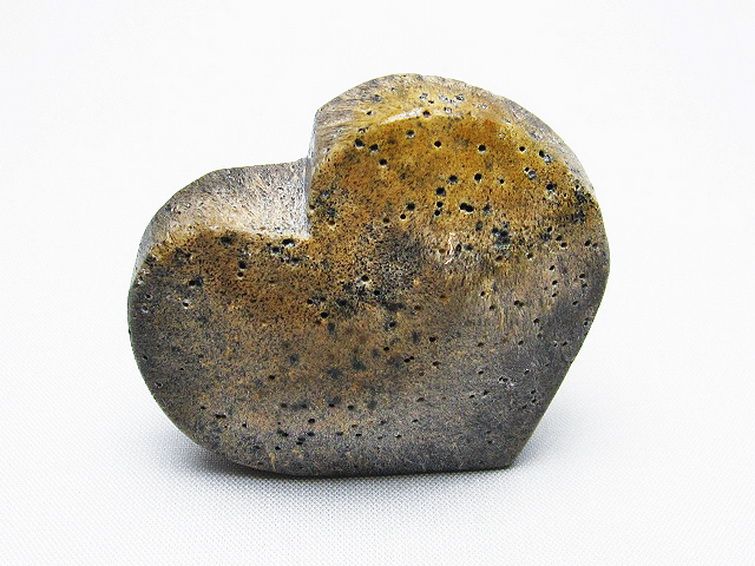 ルチルインアゲート ハート 置物[T763-3503] 2枚目