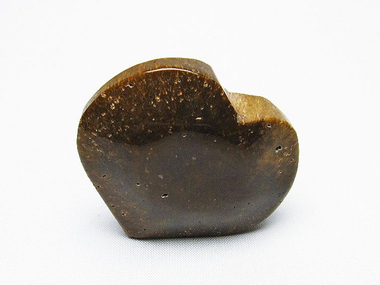 ルチルインアゲート ハート 置物[T763-3511] 1枚目