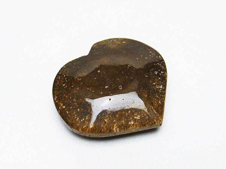 ルチルインアゲート ハート 置物[T763-3511] 2枚目