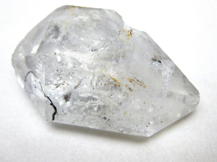 水入り スティブナイト（輝安鉱）入り | ハーキマーダイヤモンド水晶 原石[T768-2320] 2枚目