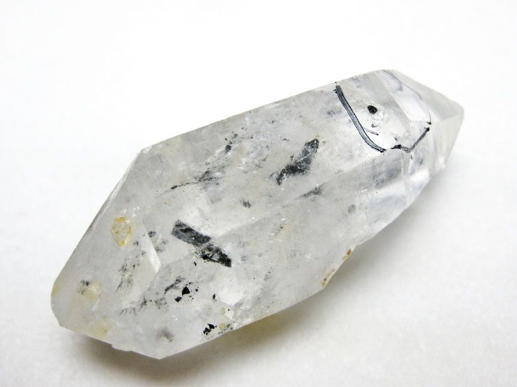 水入り スティブナイト（輝安鉱）入り | ハーキマーダイヤモンド水晶 原石[T768-2322] 2枚目