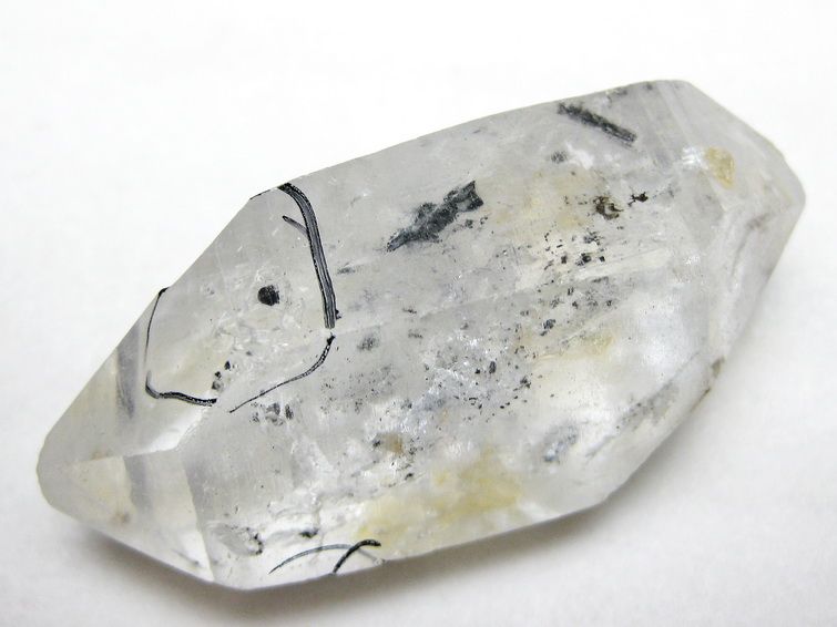 水入り スティブナイト（輝安鉱）入り | ハーキマーダイヤモンド水晶 原石[T768-2322] 3枚目