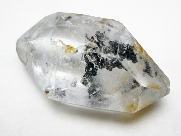 水入り スティブナイト（輝安鉱）入り | ハーキマーダイヤモンド水晶 原石[T768-2326] 3枚目