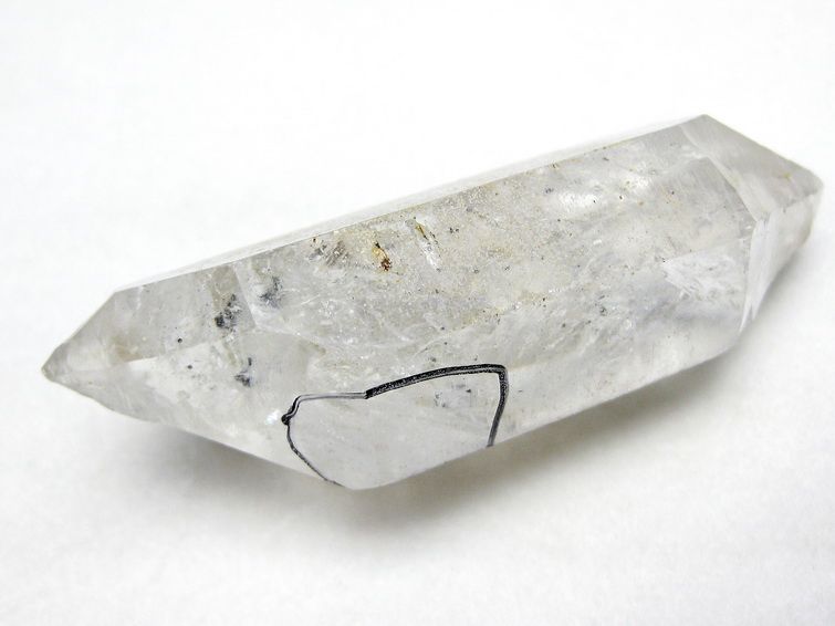 水入り スティブナイト（輝安鉱）入り | ハーキマーダイヤモンド水晶 原石[T768-2342] 3枚目