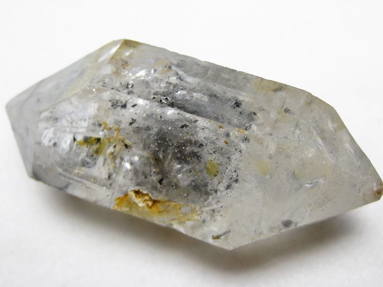 水入り スティブナイト（輝安鉱）入り | ハーキマーダイヤモンド水晶 原石[T768-2347] 3枚目