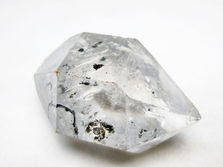 水入り スティブナイト（輝安鉱）入り | ハーキマーダイヤモンド水晶 原石[T768-2356] 3枚目