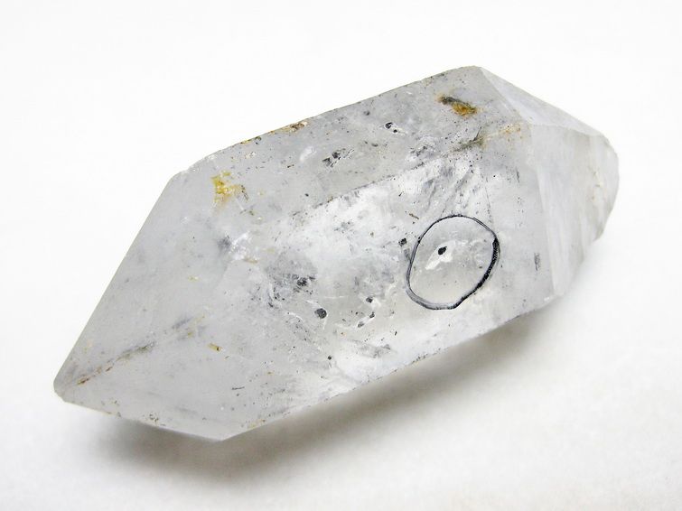 水入り スティブナイト（輝安鉱）入り | ハーキマーダイヤモンド水晶 原石[T768-2360] 2枚目