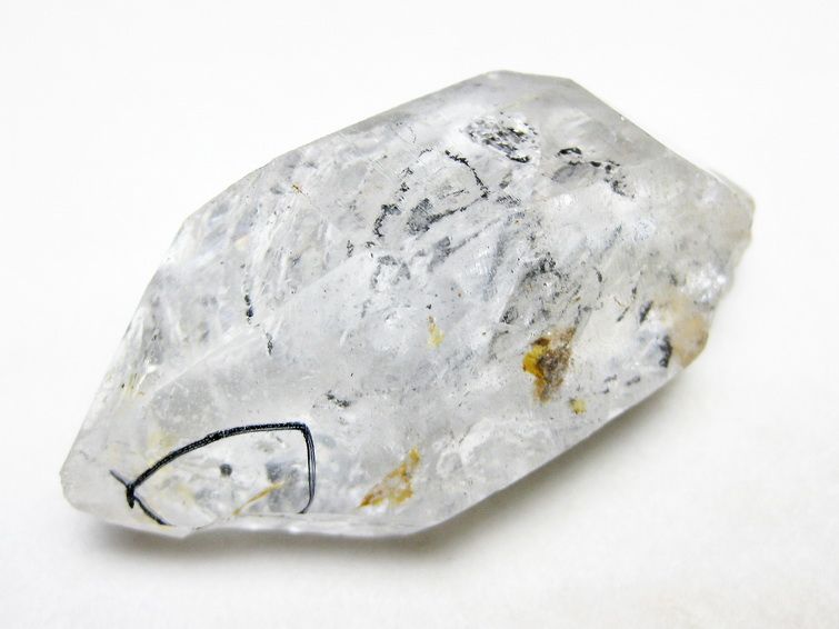 水入り スティブナイト（輝安鉱）入り | ハーキマーダイヤモンド水晶 原石[T768-2362] 2枚目