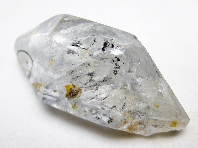 水入り スティブナイト（輝安鉱）入り | ハーキマーダイヤモンド水晶 原石[T768-2362] 3枚目
