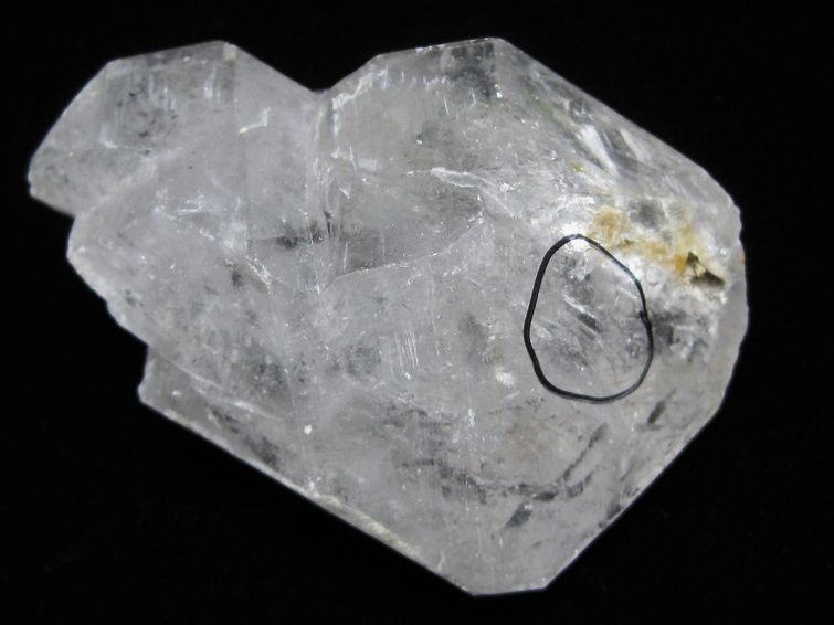 水入り スティブナイト（輝安鉱）入り | ハーキマーダイヤモンド水晶 原石[T768-2385] 1枚目