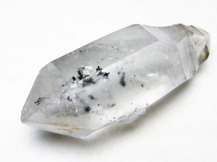 スティブナイト（輝安鉱）入り | ハーキマーダイヤモンド水晶 原石[T768-2459] 2枚目
