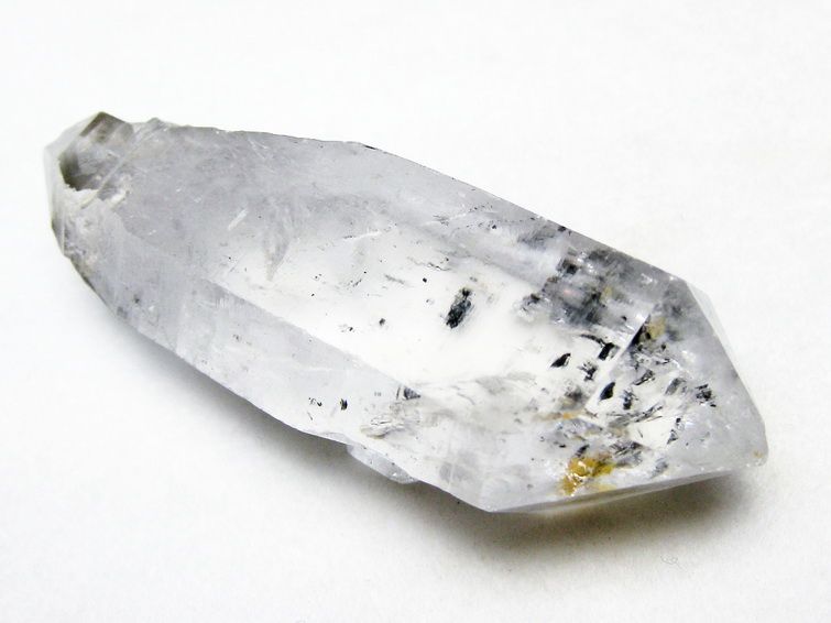 スティブナイト（輝安鉱）入り | ハーキマーダイヤモンド水晶 原石[T768-2459] 3枚目