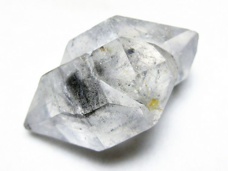 スティブナイト（輝安鉱）入り | ハーキマーダイヤモンド水晶 原石[T768-2489] 2枚目