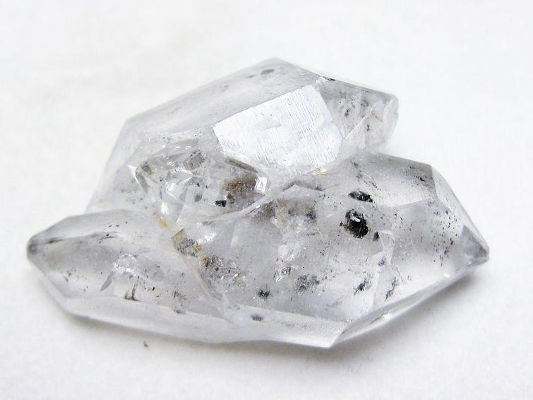 スティブナイト（輝安鉱）入り | ハーキマーダイヤモンド水晶 原石[T768-2501] 1枚目