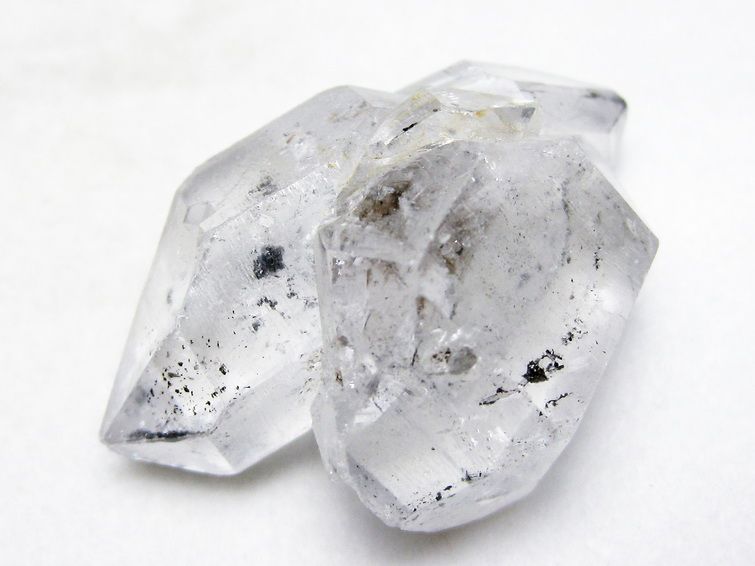 スティブナイト（輝安鉱）入り | ハーキマーダイヤモンド水晶 原石[T768-2501] 2枚目