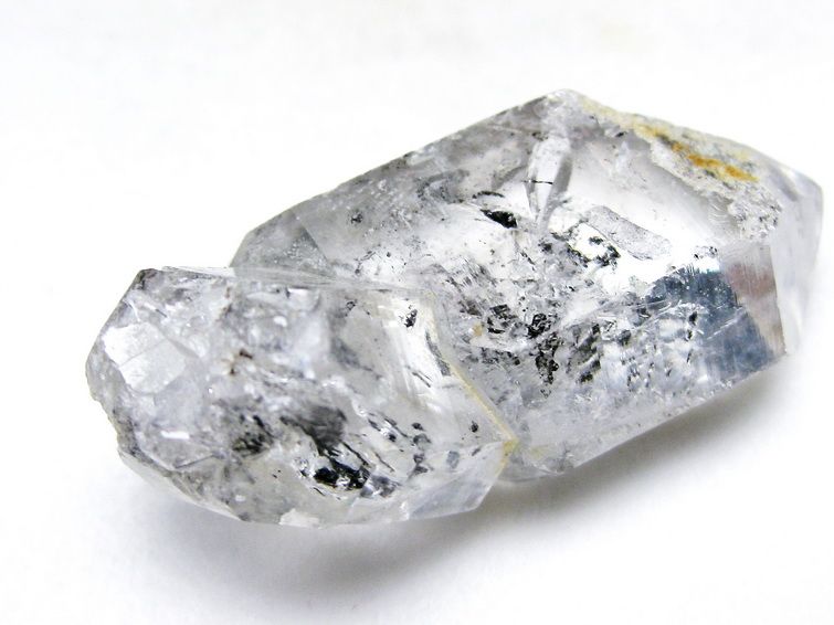 スティブナイト（輝安鉱）入り | ハーキマーダイヤモンド水晶 原石[T768-2513] 2枚目