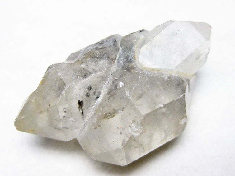 スティブナイト（輝安鉱）入り | ハーキマーダイヤモンド水晶 原石[T768-2527] 3枚目