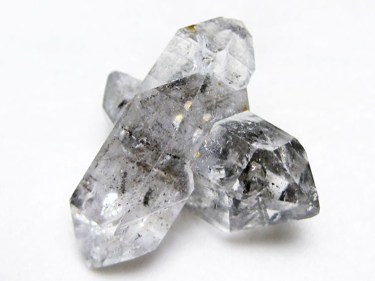 スティブナイト（輝安鉱）入り | ハーキマーダイヤモンド水晶 原石[T768-2532] 2枚目