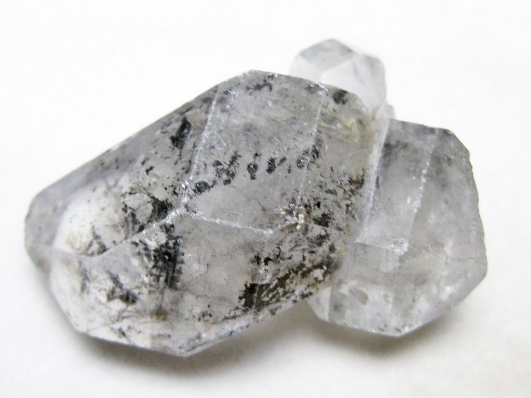 スティブナイト（輝安鉱）入り | ハーキマーダイヤモンド水晶 原石[T768-2538] 1枚目