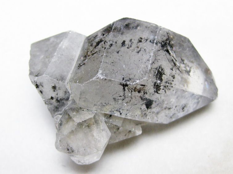スティブナイト（輝安鉱）入り | ハーキマーダイヤモンド水晶 原石[T768-2538] 2枚目