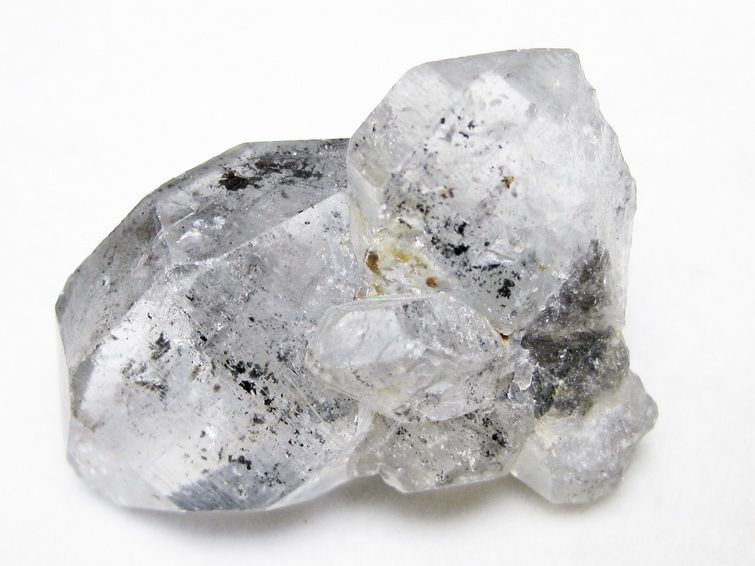スティブナイト（輝安鉱）入り | ハーキマーダイヤモンド水晶 原石[T768-2538] 3枚目