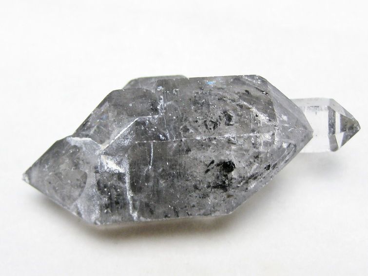 スティブナイト（輝安鉱）入り | ハーキマーダイヤモンド水晶 原石[T768-2541] 1枚目