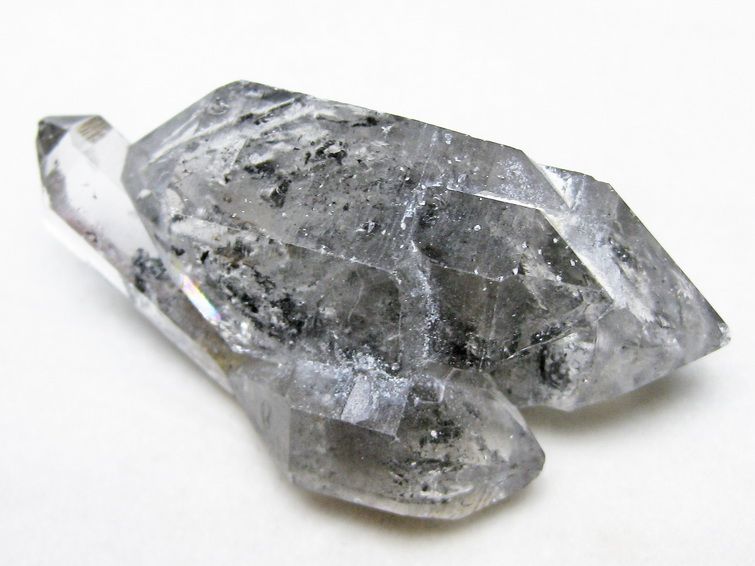 スティブナイト（輝安鉱）入り | ハーキマーダイヤモンド水晶 原石[T768-2541] 3枚目