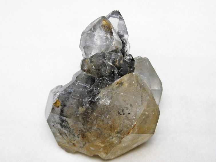 スティブナイト（輝安鉱）入り | ハーキマーダイヤモンド水晶 原石[T768-2543] 1枚目
