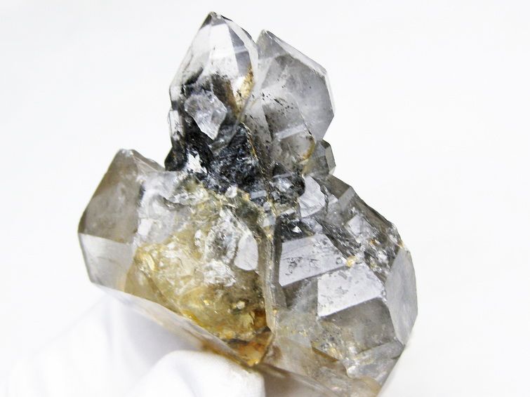 スティブナイト（輝安鉱）入り | ハーキマーダイヤモンド水晶 原石[T768-2543] 2枚目