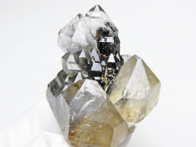 スティブナイト（輝安鉱）入り | ハーキマーダイヤモンド水晶 原石[T768-2543] 3枚目
