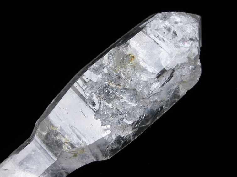 スティブナイト（輝安鉱）入り | ハーキマーダイヤモンド水晶 原石[T768-2588] 2枚目