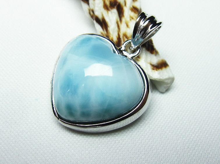 ラリマーハート ペンダント [T8-7730] 2枚目