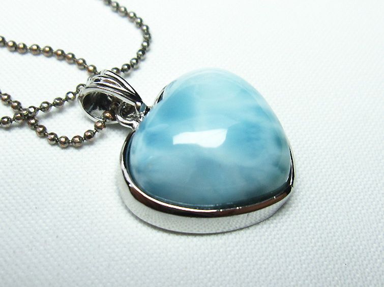 ラリマーハート ペンダント [T8-7730] 3枚目