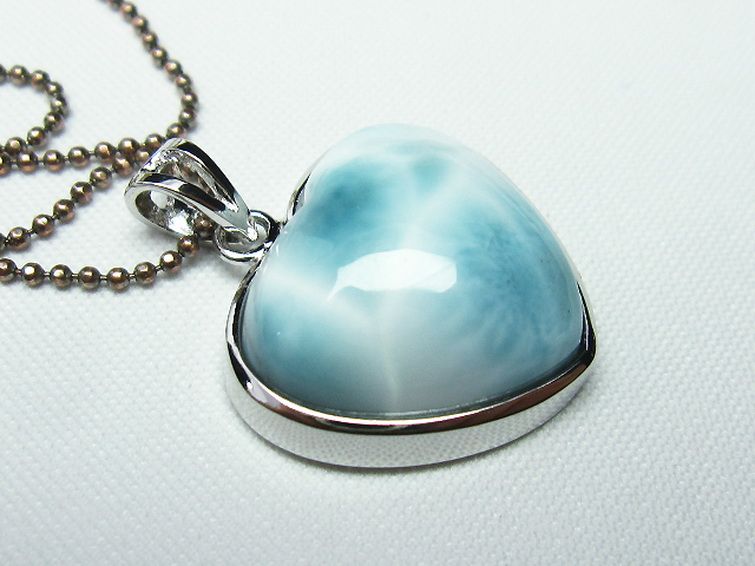 ラリマーハート ペンダント [T8-7736] 3枚目