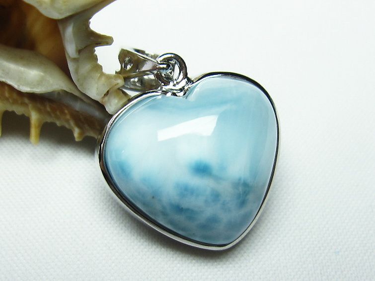 ラリマーハート ペンダント [T8-7740] 1枚目