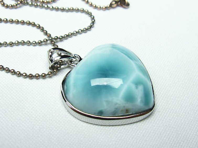 ラリマーハート ペンダント [T8-7747] 3枚目