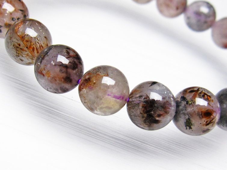 カコクセナイト インクォーツ ブレスレット 10mm [T800-1222] 2枚目