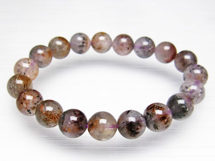 カコクセナイト インクォーツ ブレスレット 10mm [T800-1222] 3枚目