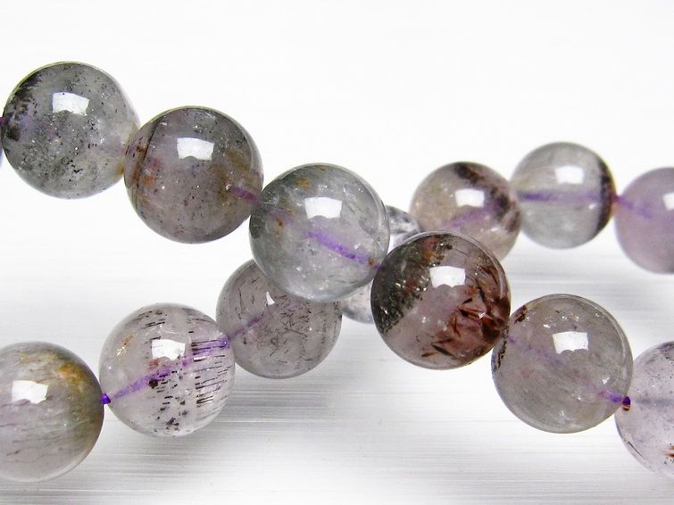 カコクセナイト インクォーツ ブレスレット 12mm [T800-1237] 1枚目