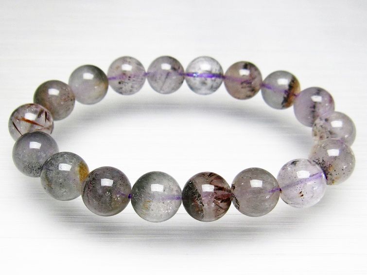 カコクセナイト インクォーツ ブレスレット 12mm [T800-1237] 3枚目