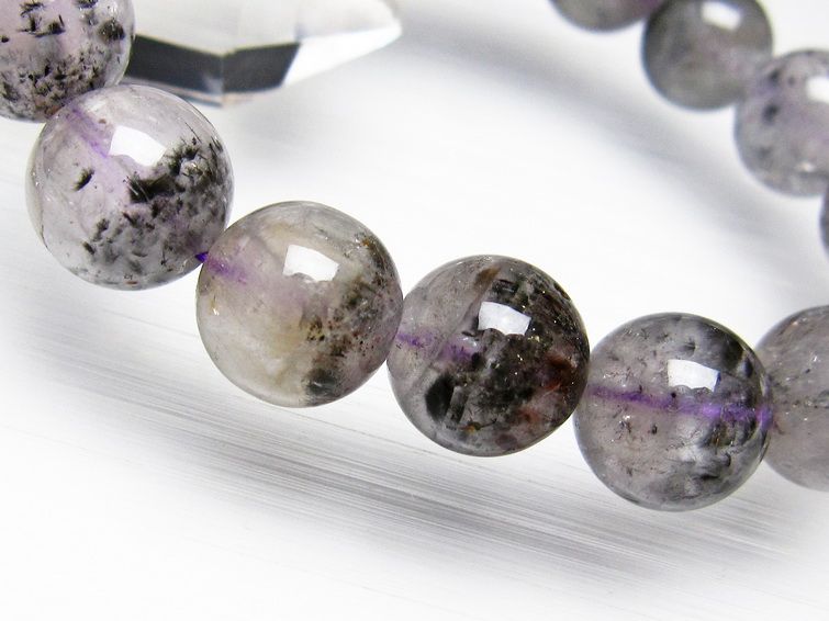 カコクセナイト インクォーツ ブレスレット 13mm [T800-1239] 2枚目