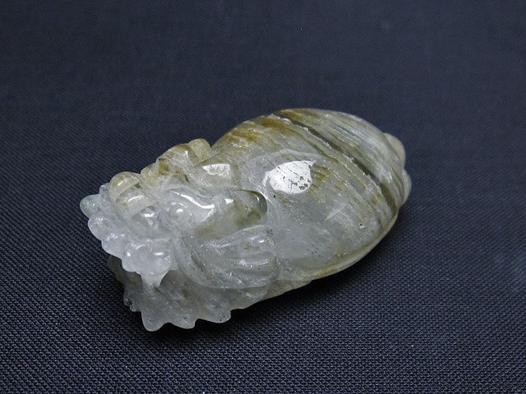 スーパーファントム水晶 龍亀 置物 [t801-519] 1枚目