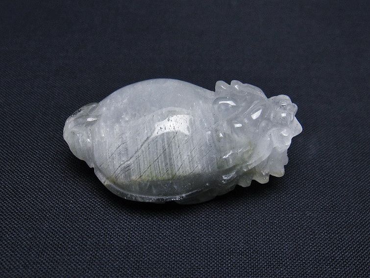 スーパーファントム水晶 龍亀 置物 [t801-520] 1枚目