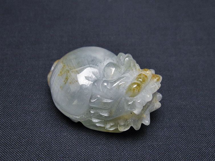 スーパーファントム水晶 龍亀 置物 [t801-541] 1枚目