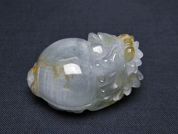 スーパーファントム水晶 龍亀 置物 [t801-541] 2枚目