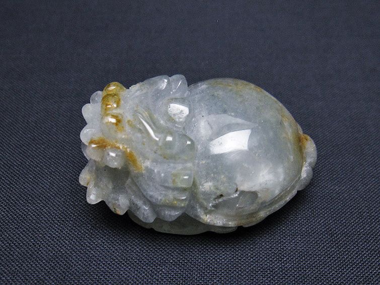 スーパーファントム水晶 龍亀 置物 [t801-541] 3枚目