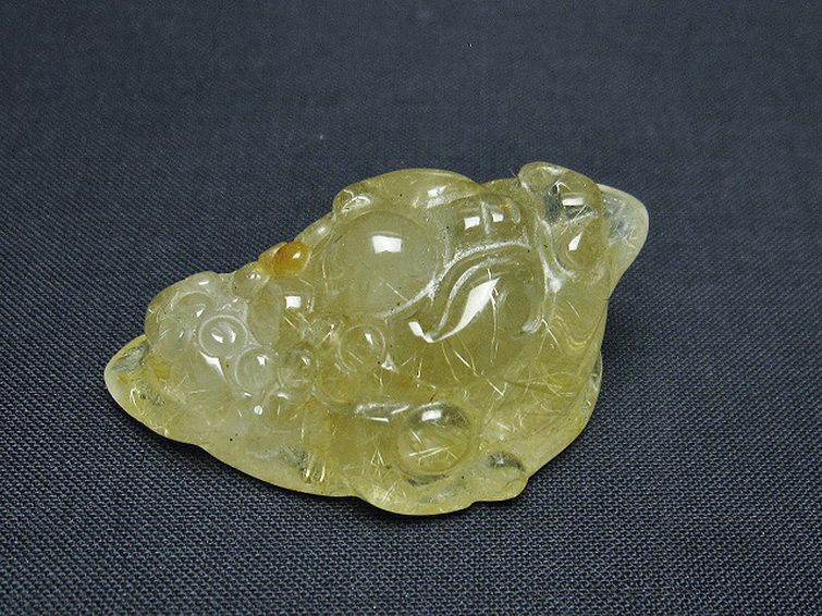 ゴールドタイチンルチル金蟾 置物 [t801-568] 3枚目